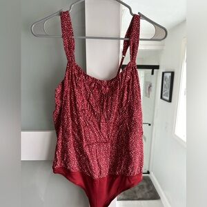A&F Red Bodysuit